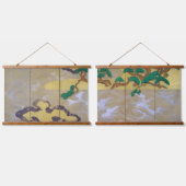 Waves in Matsushima (rechts), Tawaraya Sotatsu Wandteppich Mit Holzrahmen (Doppelt)