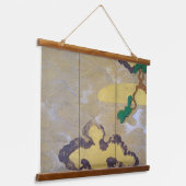 Waves in Matsushima (rechts), Tawaraya Sotatsu Wandteppich Mit Holzrahmen (Gewinkelt)