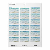 Waves in Öl handgeschriebene Script Chic-Adresse Adressaufkleber (Vorne)