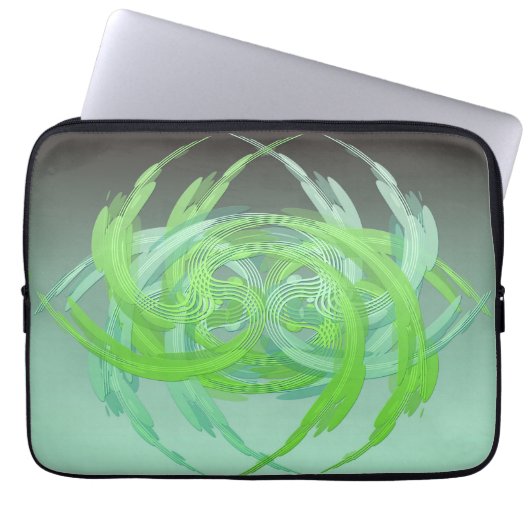 Waves in Wirbel Laptopschutzhülle (Vorderseite)