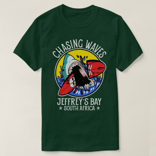 Waves Jeffreys Bay Südafrika Surfing T-Shirt (Design vorne)