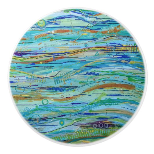 Waves Keramik Tile Keramikknauf (Vorderseite)