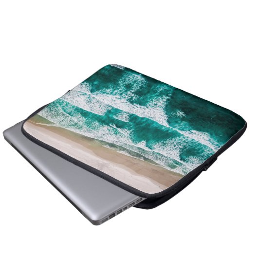 Waves Laptopschutzhülle (Vorne Knopf)