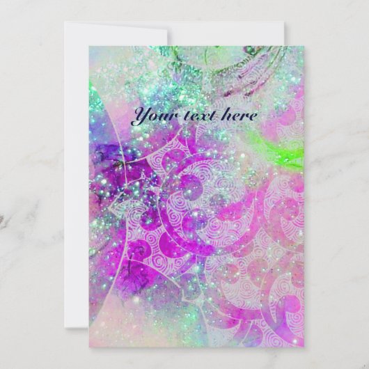 WAVES , leuchtend lila-grün-blau-pinkfarbenes gold (Vorderseite)