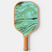 Waves Marbled Abstrakt Background Pickleball Schläger (Rückseite)