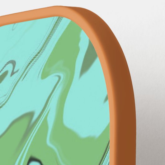 Waves Marbled Abstrakt Background Pickleball Schläger (Linke Seite)