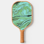 Waves Marbled Abstrakt Background Pickleball Schläger (Vorderseite)