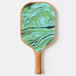 Waves Marbled Abstrakt Background Pickleball Schläger