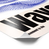 Waves – Minimal Abstract Motion Poster (Ecke)