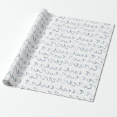 Waves Minimal Abstrakte Hand Drawn Scandi Muster Geschenkpapier (Ungerollt)