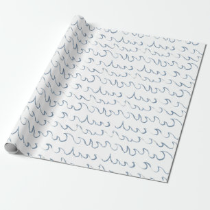 Waves Minimal Abstrakte Hand Drawn Scandi Muster Geschenkpapier