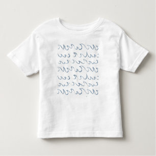 Waves Minimaler Abstrakter, handgezogener Seepatte Kleinkind T-shirt