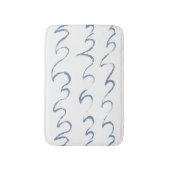 Waves Minimales Abstraktes Hand Drawn Sea Muster Badematte (Vorderseite Vertikal)