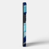 Waves - Mixed Media Blue Abstrakt Case-Mate iPhone Hülle (Rückseite / Rechts)