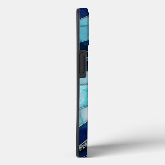 Waves - Mixed Media Blue Abstrakt Case-Mate iPhone Hülle (Rückseite / Rechts)