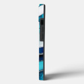 Waves - Mixed Media Blue Abstrakt Case-Mate iPhone Hülle (Rückseite / Links)