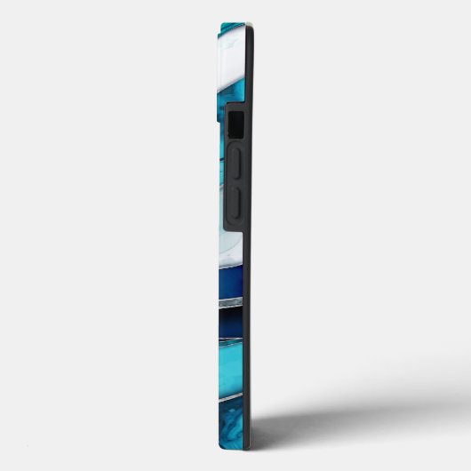 Waves - Mixed Media Blue Abstrakt Case-Mate iPhone Hülle (Rückseite / Links)