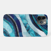 Waves - Mixed Media Blue Abstrakt Case-Mate iPhone Hülle (Rückseite (Horizontal))
