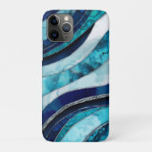 Waves - Mixed Media Blue Abstrakt Case-Mate iPhone Hülle (Rückseite)