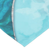 Waves - Mixed Media Blue Abstrakt Kurzer Tischläufer (Ecke)