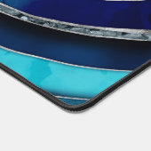 Waves - Mixed Media Blue Abstrakt Schreibtischunterlage (Ecke)