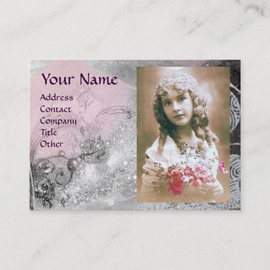 WAVES MONOGRAM FOTO TEMPLATE Schwarz-weiß Visitenkarte (Vorderseite)