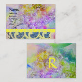 WAVES Monogram, hellgelb-grün Visitenkarte (Vorne/Hinten)