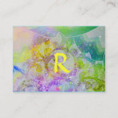 WAVES Monogram, hellgelb-grün Visitenkarte (Rückseite)