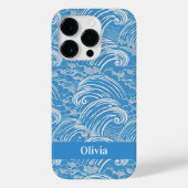 Waves Muster japanischer Name Case-Mate iPhone Hülle (Rückseite)