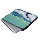 Waves Neoprene Laptop Sleeve (Vorne Knopf)