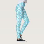 Waves Ocean Blue Texture Leggings (Rechts)
