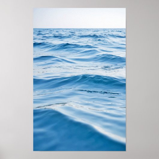 Waves Ocean Sea Nature Blue Water Surface Beach Poster (Vorne)