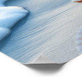 Waves Ocean Sea Nature Blue Water Surface Beach Poster (Ecke)