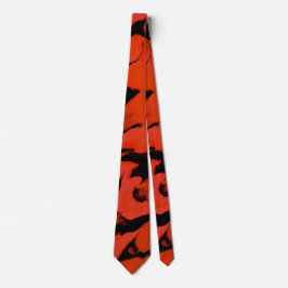 Waves of Black and Red Sumo Design Necktie Krawatte
