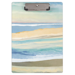 Waves of Blue | Ocean Shore Beach Watercolor Klemmbrett