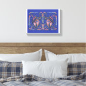 Waves of Expression Abstract Canvas Art Leinwanddruck (Insitu (Schlafzimmer))