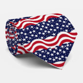 Waves of Freedom: Stars & Stripes Edition Krawatte (Gerollt)