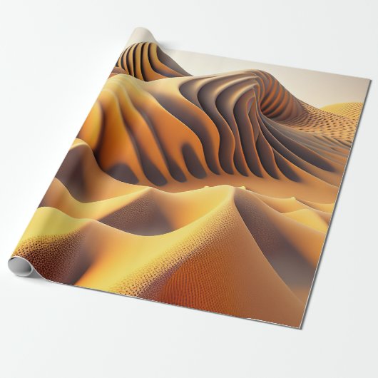 Waves of Gold Geschenkpapier (Ungerollt)