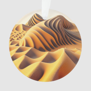 Waves of Gold Ornament