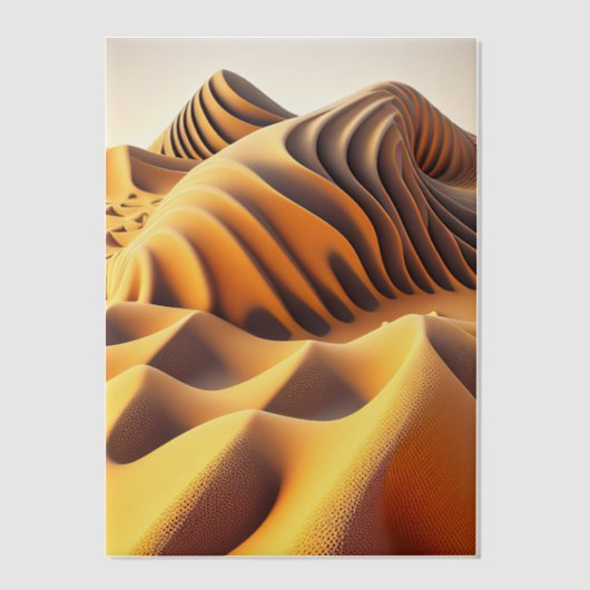 Waves of Gold Pergament Einladungen (Vorderseite)