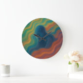Waves of Thought Abstract Expression Große Wanduhr (Zuhause)
