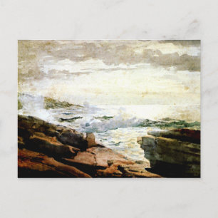Waves on a Rocky Coast, Kunstwerk von Winslow Home Postkarte