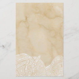 Waves on Parchment Briefpapier