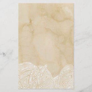 Waves on Parchment Briefpapier