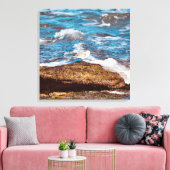 Waves on Rocky Coast shore Ocean Canvas  Leinwanddruck (Insitu (Wohnzimmer))