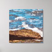 Waves on Rocky Coast shore Ocean Canvas  Leinwanddruck (Vorderseite)