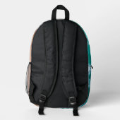 Waves on Sandy Beach Personal Bedruckter Rucksack (Rückseite)