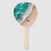 Waves on Sandy Beach Personal Fächer (Vorderseite)