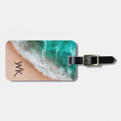 Waves on Sandy Beach Personal Gepäckanhänger (Vorderseite horizontal)