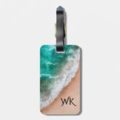 Waves on Sandy Beach Personal Gepäckanhänger (Rückseite vertikal)